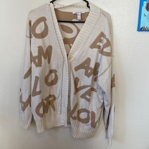 Peace love world brand button up cardigan